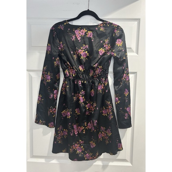 Midi Dress Flowy sleeves Sophisticated Floral Design Women's Size S - Picture 2 of 8